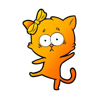 Çizgi film kedisinin vektör çizimi