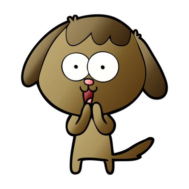 Çizgi film köpeğinin vektör çizimi