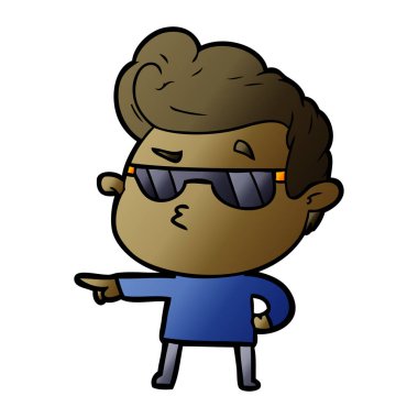 vektör çizim karikatür adam