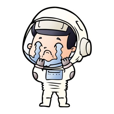 Çizgi film astronotunun vektör çizimi