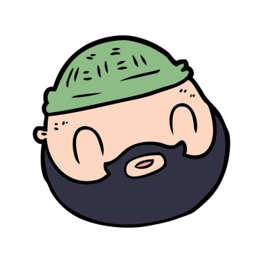 çizgi film sakallı erkek yüz