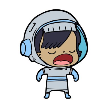 çizgi film astronot kadın açıklayan