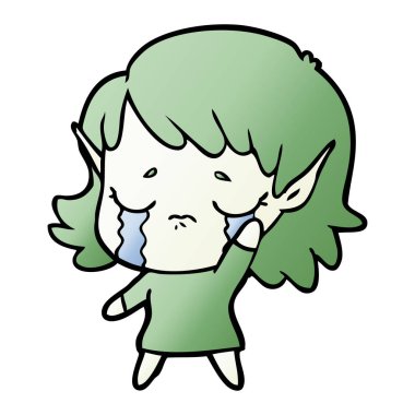 çizgi film ağlayan elf kızı