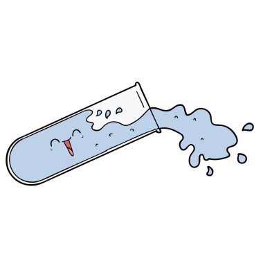 test tüpü dökülmesini çizgi film