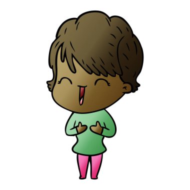 vektör çizim karikatür komik kadın