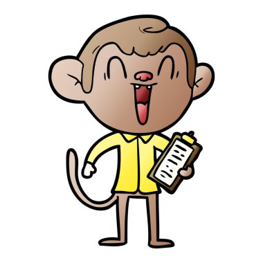 Çizgi film maymununun vektör çizimi