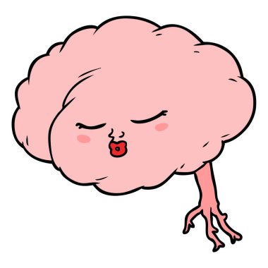 vektör çizim karikatür beyin