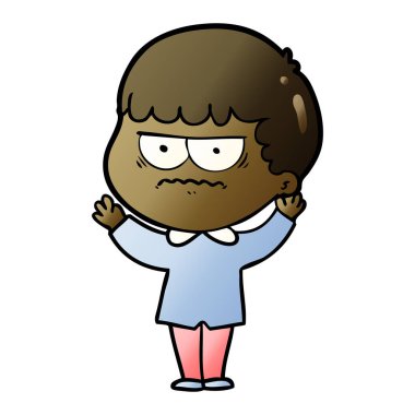 vektör çizim karikatür dostum rahatsız