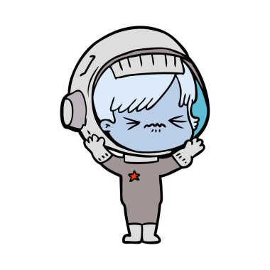 kızgın çizgi film alan kız