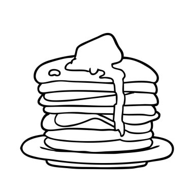 çizim için bir yığın krep