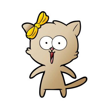 Çizgi film kedisinin vektör çizimi