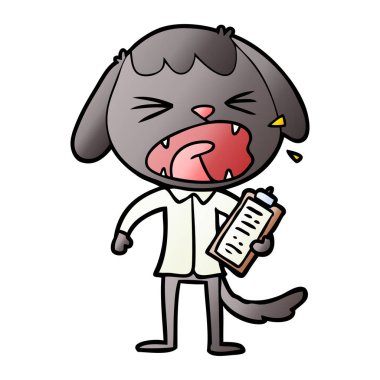 Çizgi film köpeğinin vektör çizimi