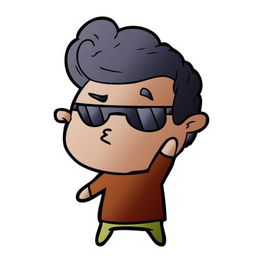 vektör çizim karikatür adam