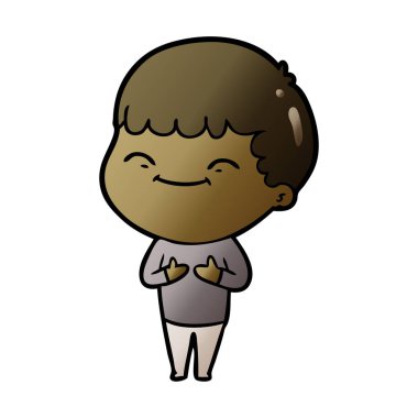 vektör çizim karikatür mutlu çocuk