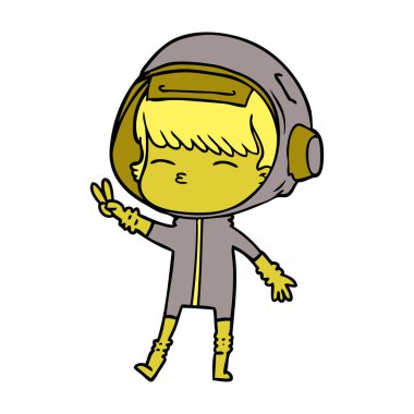 barış işareti yapmak spacegirl çizgi film