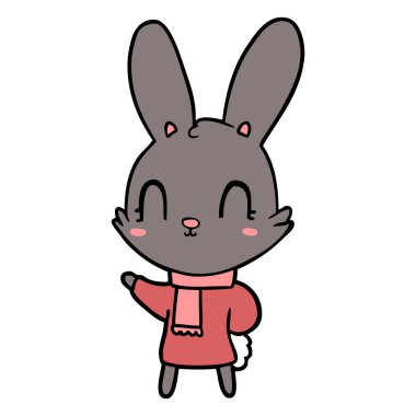 sevimli çizgi tavşan Giyim Eşyası