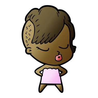 çizgi film güzel hippi kız