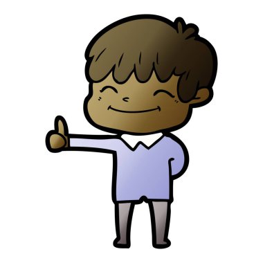 vektör çizim karikatür mutlu çocuk