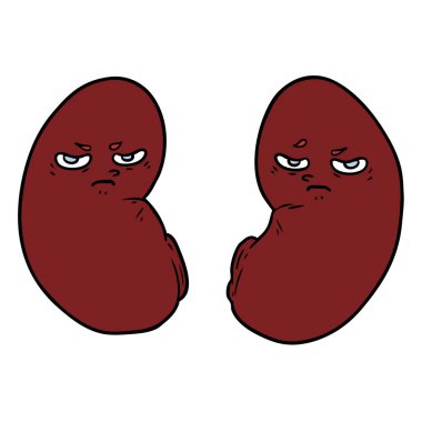 vektör çizim karikatür böbrekler