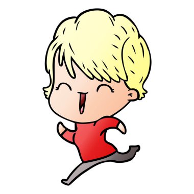 vektör çizim karikatür komik kadın