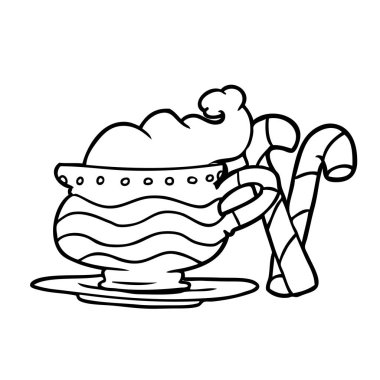 çizim için bir Noel kakao şekerler ile