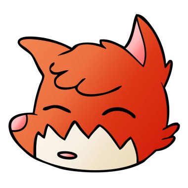 vektör çizim karikatür fox yüz