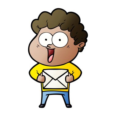 vektör çizim karikatür mutlu adam