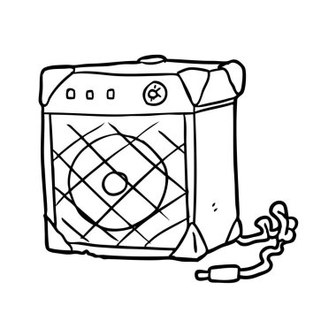 çizim için bir elektro gitar amp