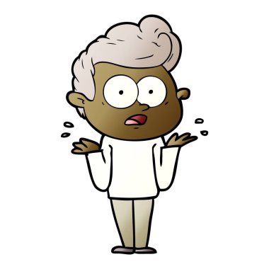 vektör çizim karikatür bakan adam