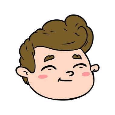 vektör çizim karikatür erkek yüz