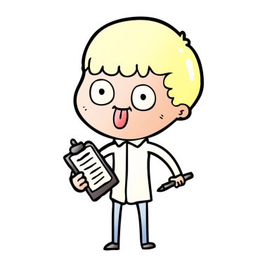 vektör çizim karikatür adam bakıyor