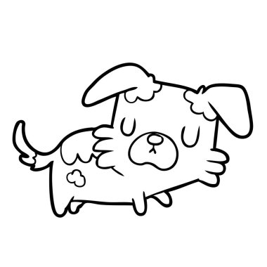 küçük bir köpek çizim için