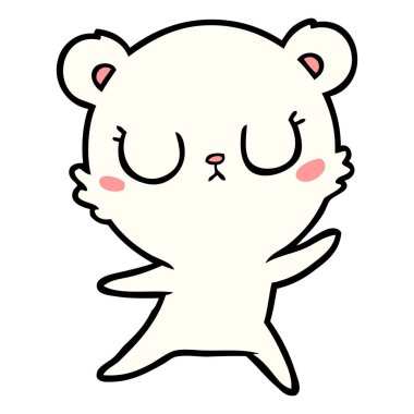 huzurlu karikatür kutup ayısı