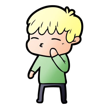 vektör çizim karikatür meraklı çocuk