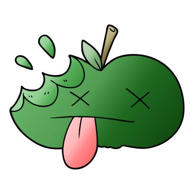 Çizgi film elmasının vektör illüstrasyonu