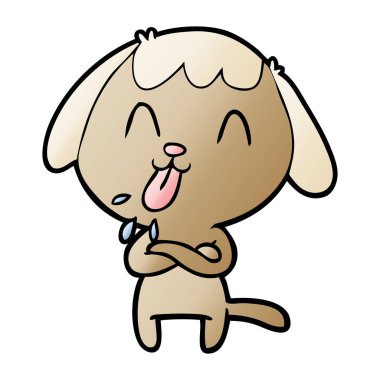 Çizgi film köpeğinin vektör çizimi