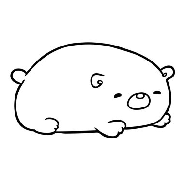 bir kutup ayısı, sevimli çizgi çizme