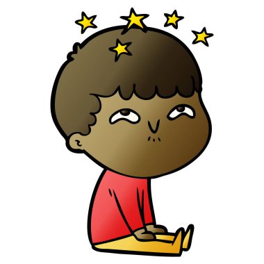 vektör çizim karikatür çocuk hayret