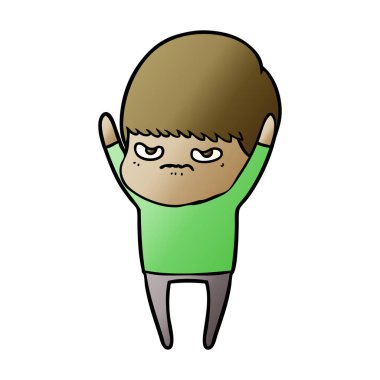 Çizgi film çocuğunun vektör çizimi