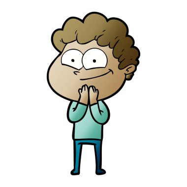 vektör çizim karikatür mutlu adam