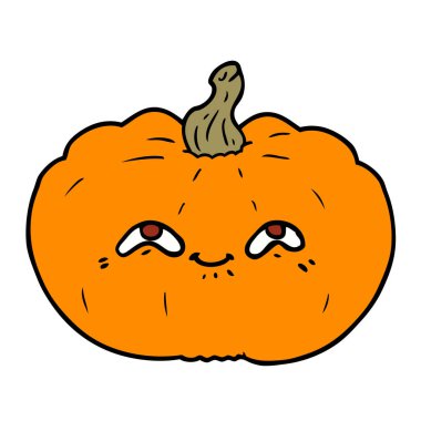 mutlu karikatür kabak vektör çizim