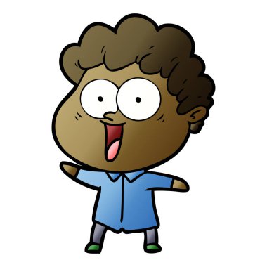 vektör çizim karikatür mutlu adam