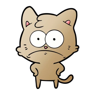 Çizgi film kedisinin vektör çizimi