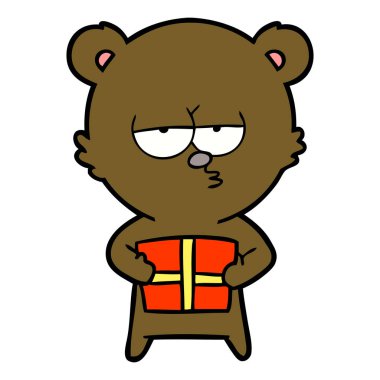 Çizgi film ayısının vektör çizimi