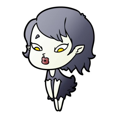 sevimli çizgi vampir kız