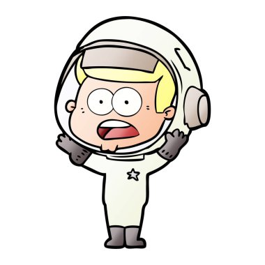 Çizgi film astronotunun vektör çizimi