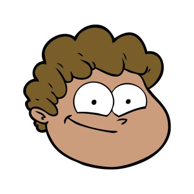 vektör çizim karikatür erkek yüz