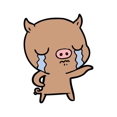 işaret ağlıyor çizgi film domuz