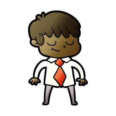 vektör çizim karikatür mutlu çocuk