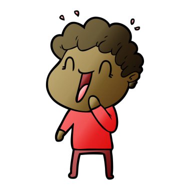 vektör çizim karikatür mutlu adam